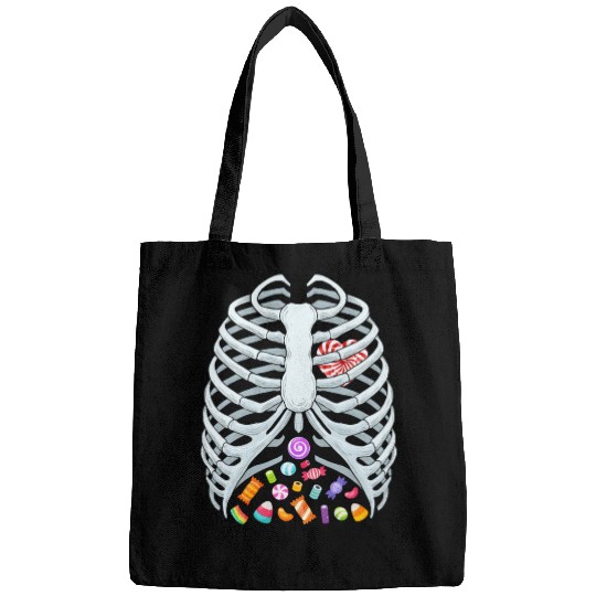 Funny Candy Skeleton Rib Cage Halloween Costume Bags