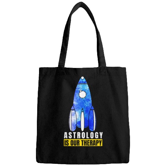 Abstract Delightful Rocket Of Cheerful Astro Quote Bags
