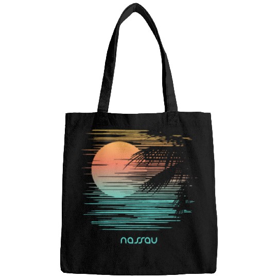 Artistic Nassau Bahamas Palm Tree Vacation Bags