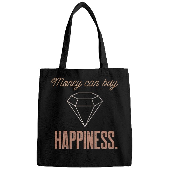 Jewelry Bling Money Can Buy Happiness Funny Diamon Bags
