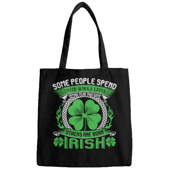 Born Irish Shamrock Lucky Clover Ireland Holiday Bags