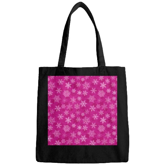 Pretty Pink Snowflakes Pattern Bags