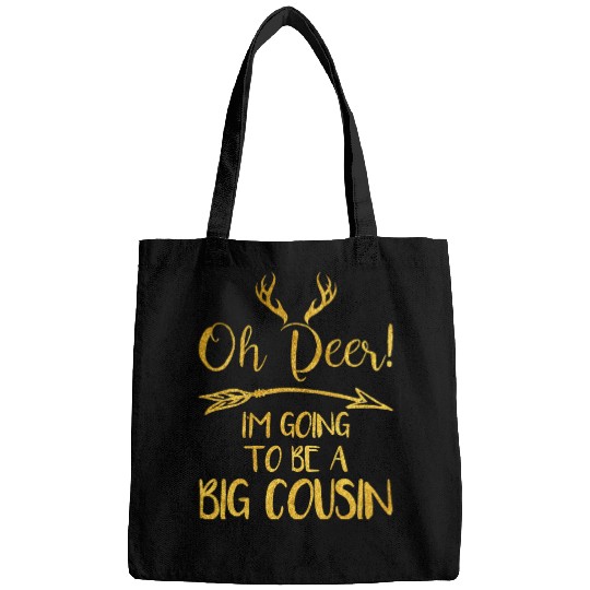 Oh Deer Im Going To Be a Big Cousin Christmas Bags