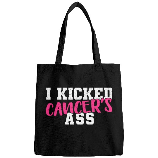 I Kicked Cancers Ass Breast Cancer Survivor Bags