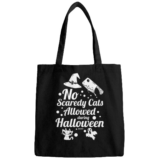 Cat ghost witch halloween party Bags