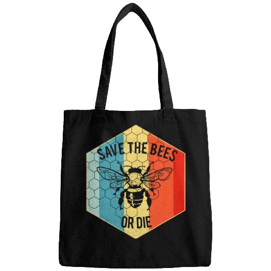 Save the Bees or Die Bags Retro Beekeeper Bags