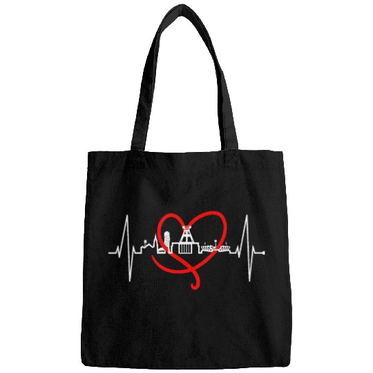 Bochum Skyline Heartbeat Ruhrpott Germany Lover Bags