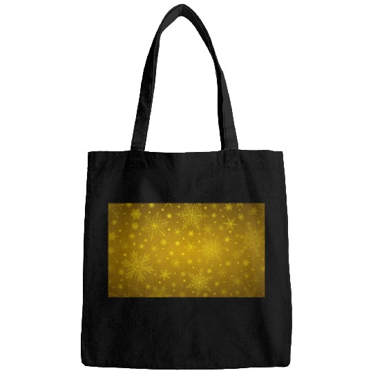 Beautiful Yellow Snowflakes Pattern Bags