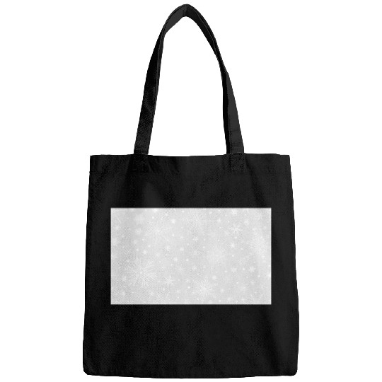 Snowflakes Pattern Grey White Bags