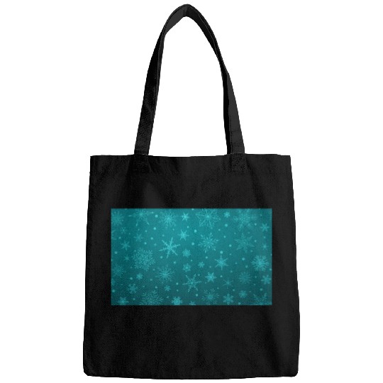 Teal Snowflakes Christmas Pattern Bags