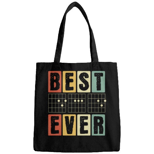 Best Dad Ever - Funny Daddy Guitar Player Musician Bags