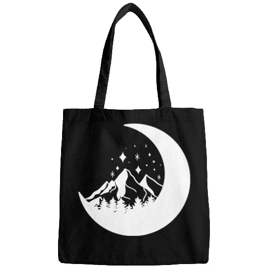 Mountains in the moon Full moon Bags