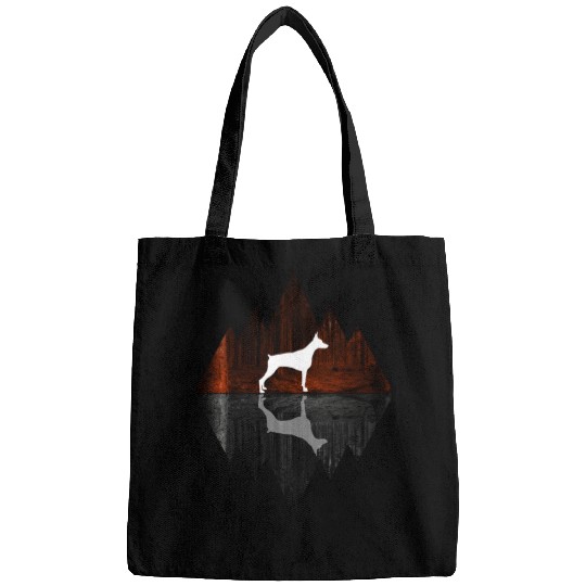 Doberman abstract - Geometry Dog Triangle Bags