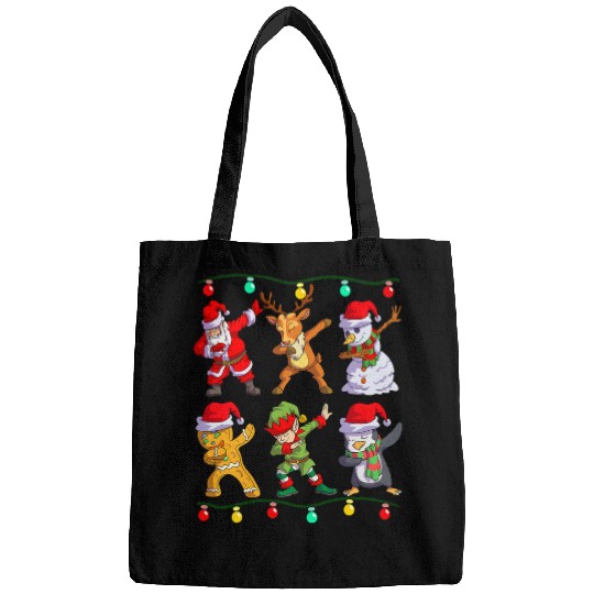 Christmas Kids Boys Men Dabbing Santa Elf Deer Bags