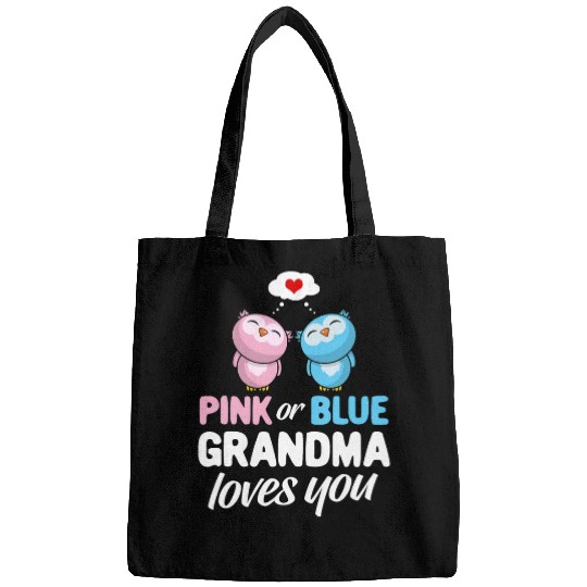 Pink Or Blue Grandma Loves You Cute Owls Birth Sur Bags