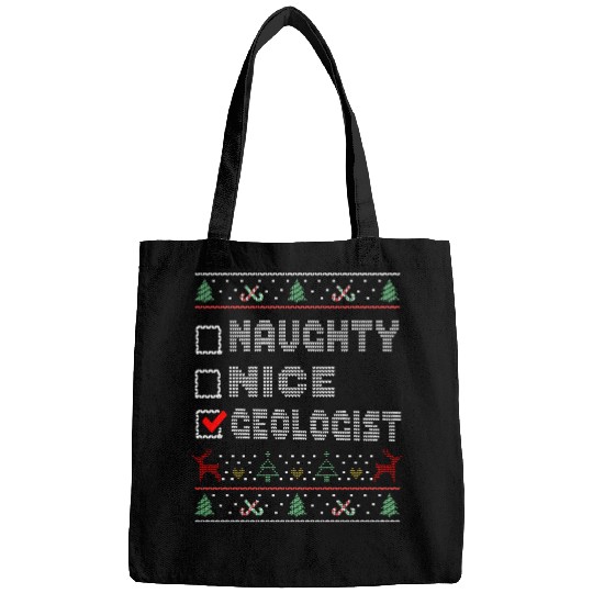 Naughty Nice Geologist, Matching Christmas Group Bags
