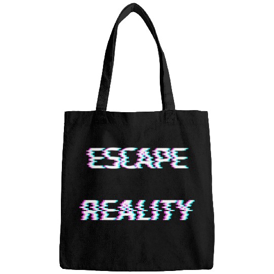 escape reality cyberpunk glitch Bags
