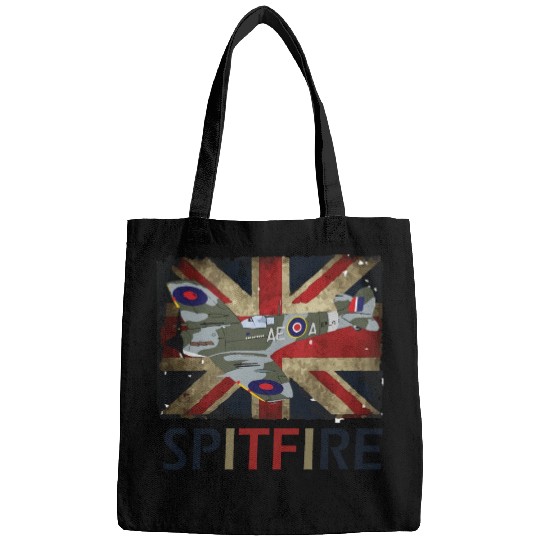 Spitfire WW2 Fighter Aircraft Airplane Union Jack Bags