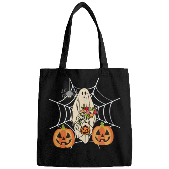 Halloween Costume Floral Ghost Pumpkin SpiderWeb Bags