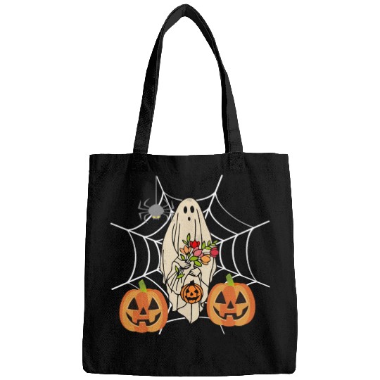 Halloween Costume Floral Ghost Pumpkin SpiderWeb Bags