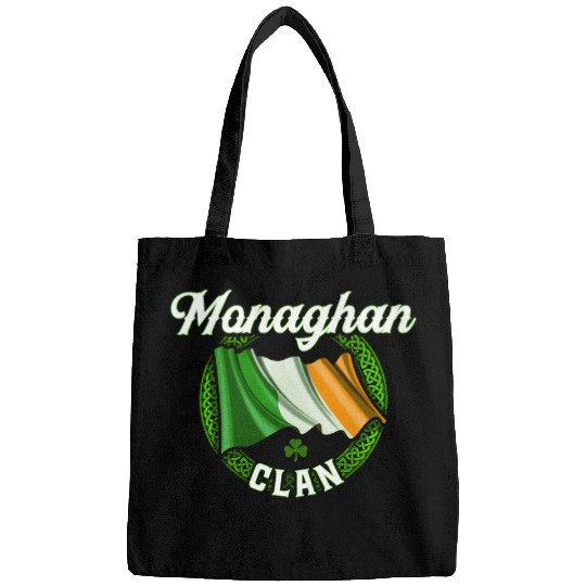 Monaghan Surname Irish Last Name Ireland Flag Bags