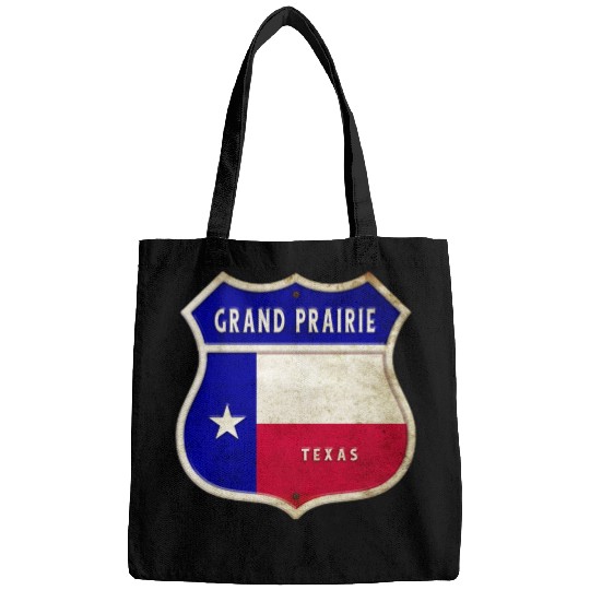 Grand Prairie Texas Crest Flag Design Bags