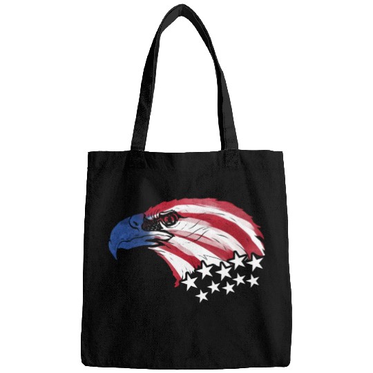 Bald Eagle US Flag Colors Patriotic 4th Of July Bags