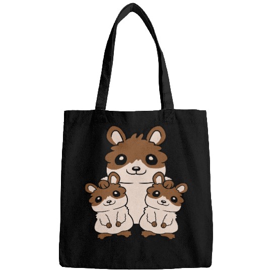 Happy hamster family kids Bags