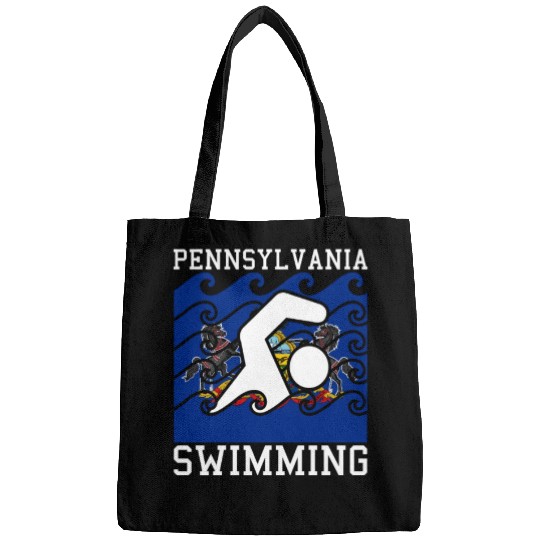 Pennsylvania Flag Swimming Team Swim Swimmer US St Bags
