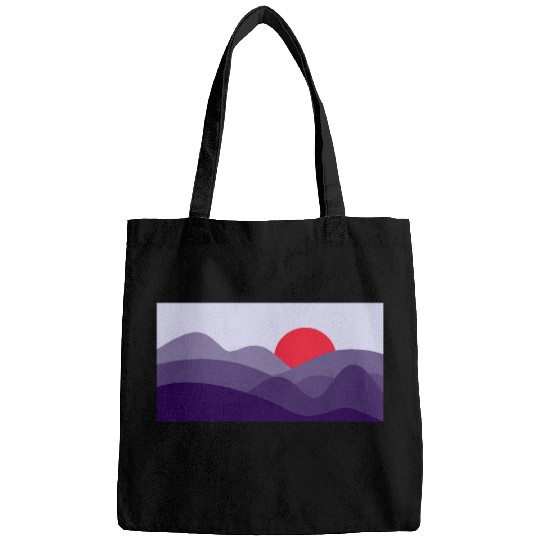 Minimalist Sun Cyber Grape Purple Bags