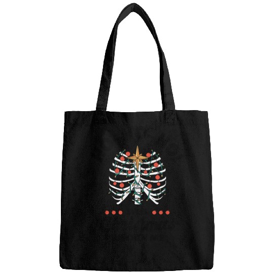 Christmas Holiday Skeleton Rib Cage Radiology Bags