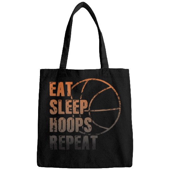 Eat Sleep Hoops Repeat Basketball Bags