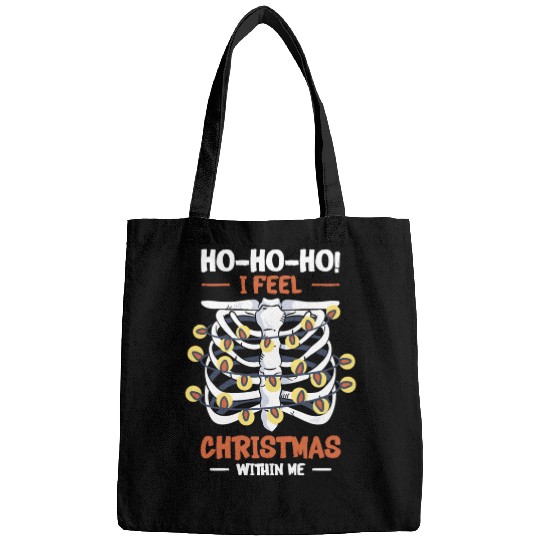 Christmas Holiday Skeleton Rib Cage Radiology Bags