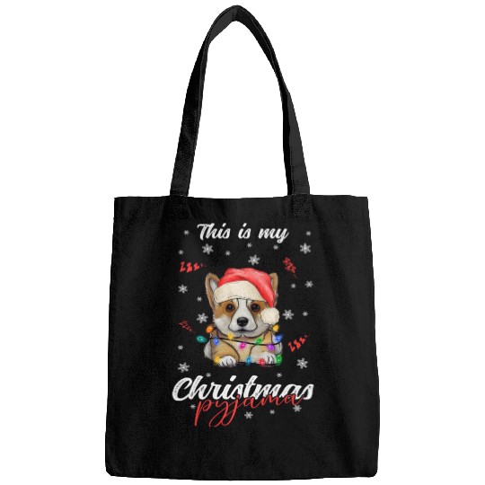 Winter Christmas Pyjama Corgi Bags