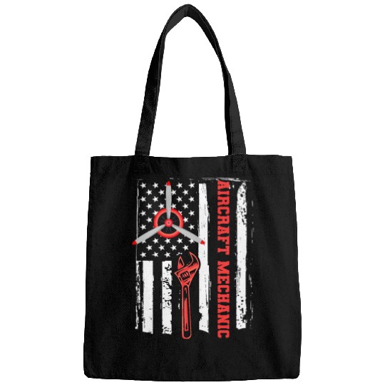 Aircraft Mechanic Us Flag Bags