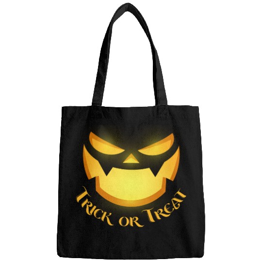 pumpkin horror face Bags