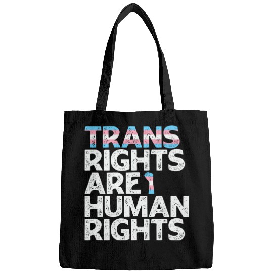 LBGT Flag Gay Pride Trans rights are human rights Bags