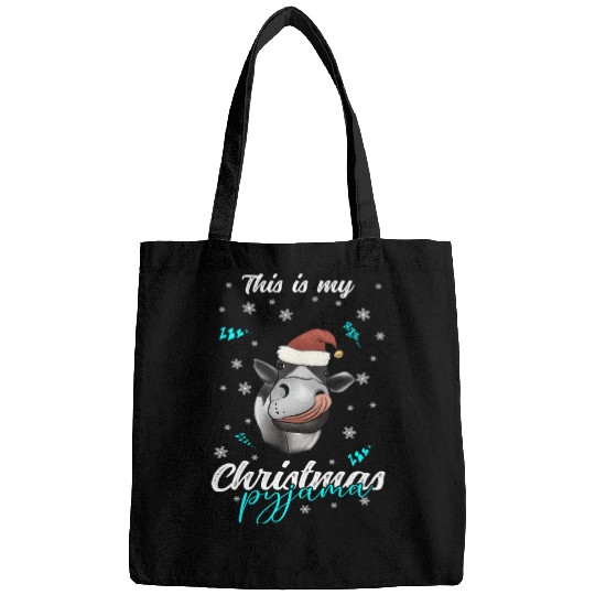 Winter Christmas Pyjama Cow Bags