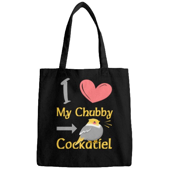 I Love My Chubby Cockatiel Bags