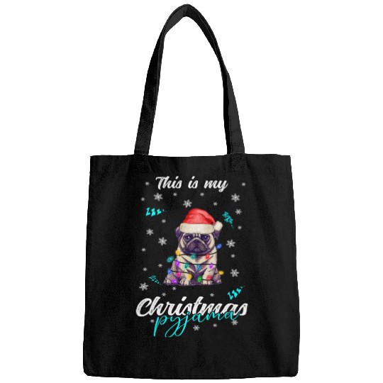 Winter Christmas Pyjama Pug Bags