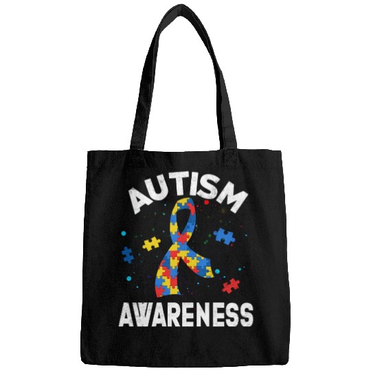 Autism Awareness Ribbon Shape Bags
