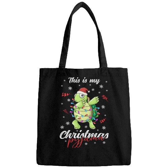 Winter Christmas Pyjama Turtle Bags