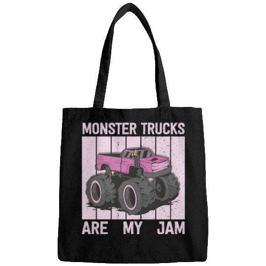 Monster Trucks Are My Jam Vintage Retro Bags