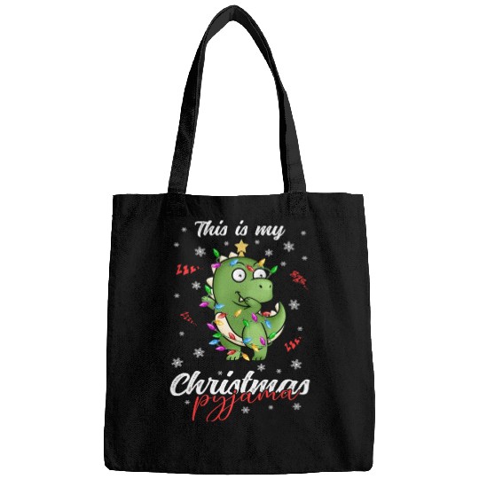 Winter Christmas Pyjama Dinosaur Trex Bags