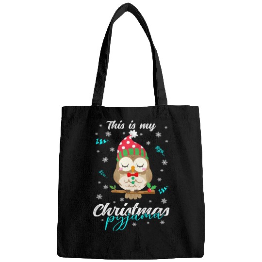 Winter Christmas Pyjama Owl Bags