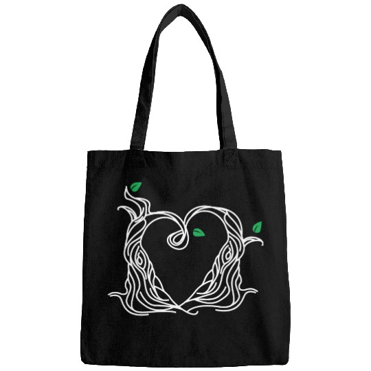 Tree Love Best Friends Heart White Bags