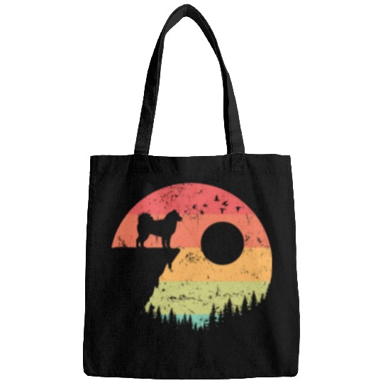 Alaskan Malamute at Sunrise in the Forest Bags