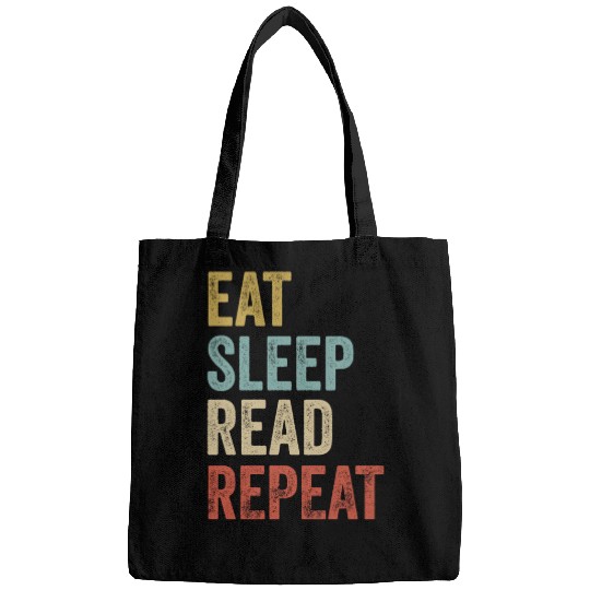 Eat Sleep Read Repeat Book Reader Bags
