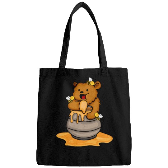 Grizzly Bear Eating Honey Cute Bear Cub Brown Bear Bags