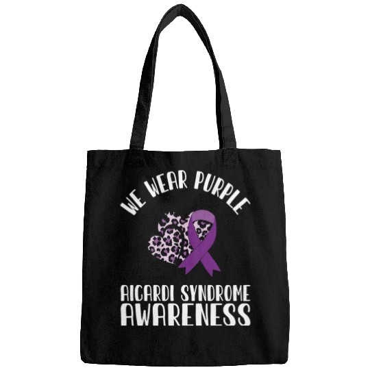 We Wear Purple For Aicardi Syndrome Awareness Bags